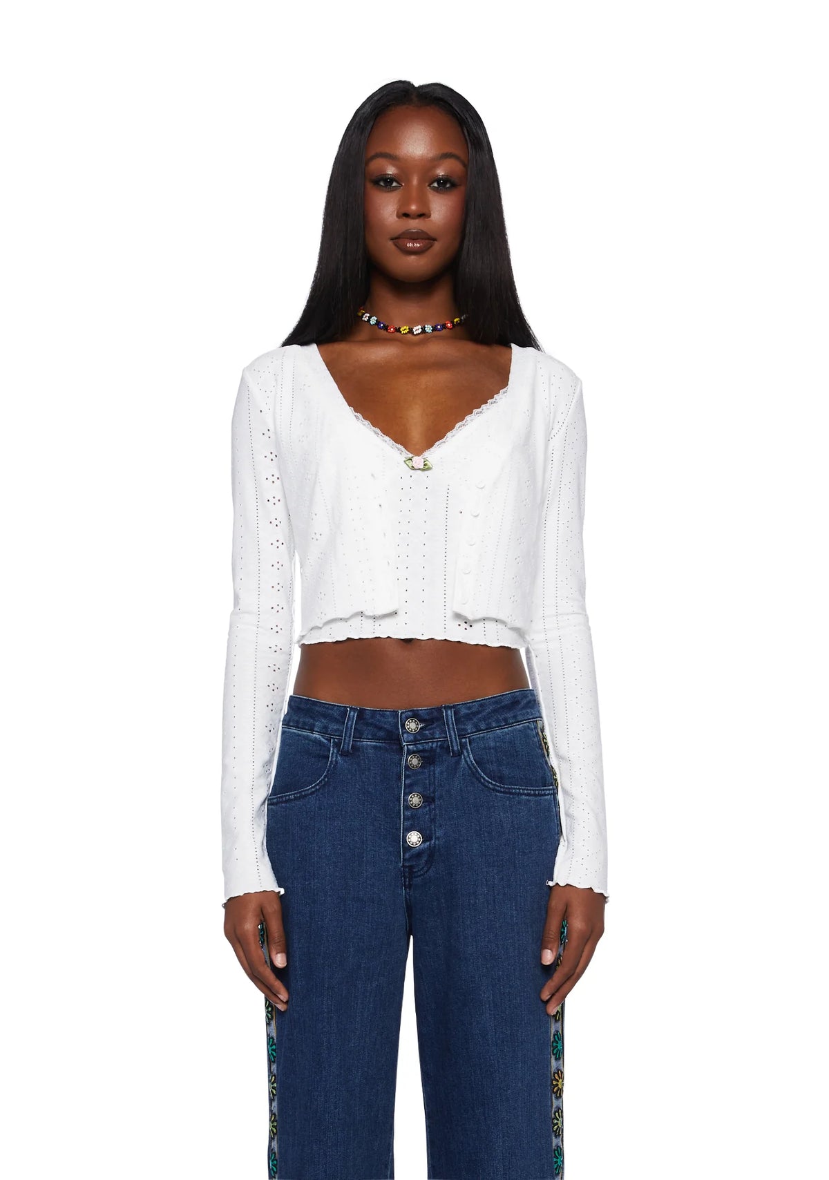 Always Right Cardigan Set - White