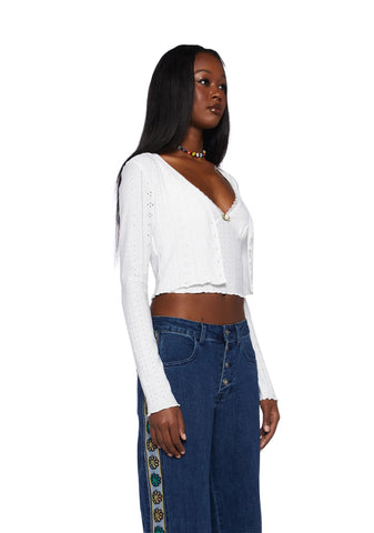 Always Right Cardigan Set - White