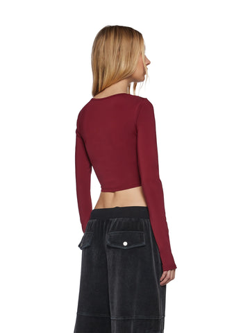 Do You Good Mesh Corset Top - Red