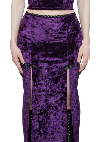Time Stands Still Maxi Skirt - Purple