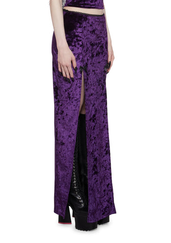 Time Stands Still Maxi Skirt - Purple