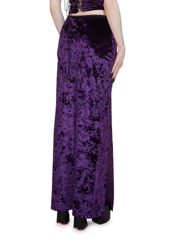 Time Stands Still Maxi Skirt - Purple