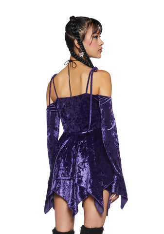 F is For Fairies Handkerchief Dress - Purple Velvet