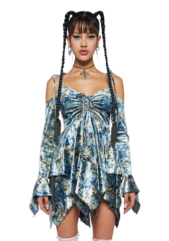 F is For Fairies Handkerchief Dress - Tie Dye Velvet