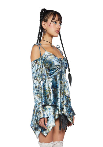 F is For Fairies Handkerchief Dress - Tie Dye Velvet