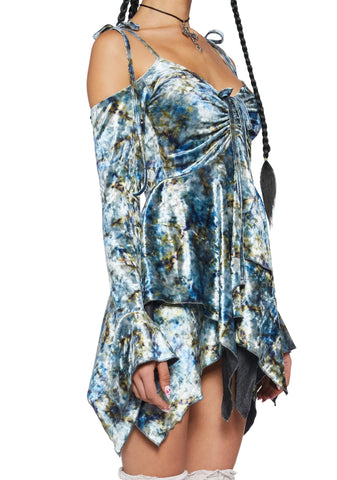 F is For Fairies Handkerchief Dress - Tie Dye Velvet