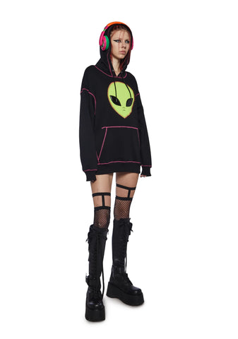 Alien Antics Graphic Hoodie