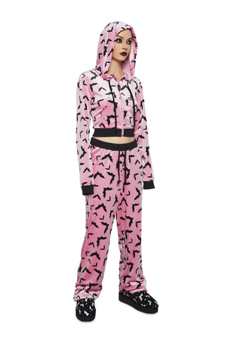 Sweet Bat Behavior Cropped Hoodie