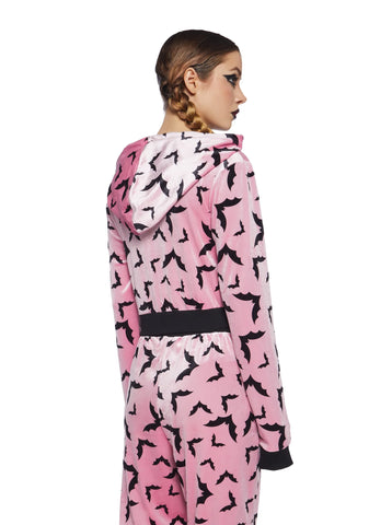 Sweet Bat Behavior Cropped Hoodie