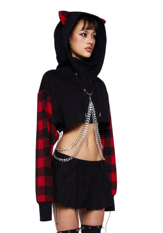 Turning Tails Cropped Hoodie