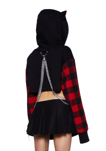 Turning Tails Cropped Hoodie