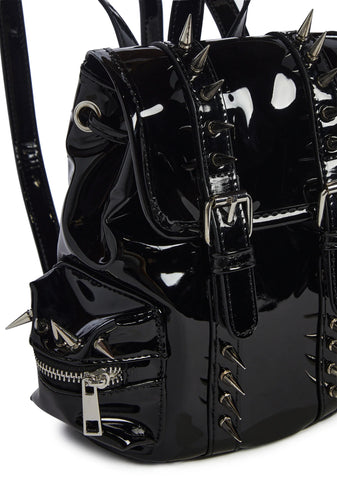 Deathly Bored Plaid Mini Backpack - Patent