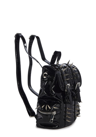 Deathly Bored Plaid Mini Backpack - Patent