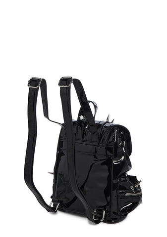 Deathly Bored Plaid Mini Backpack - Patent