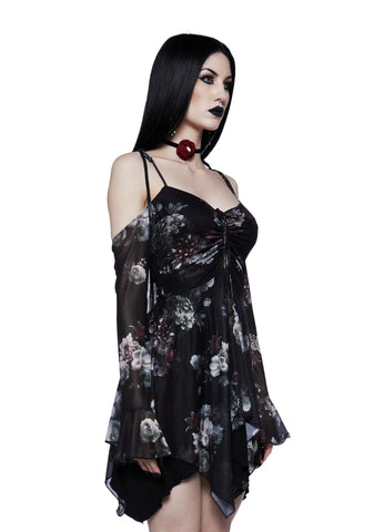 F is For Fairies™ Handkerchief Dress - Dark Floral