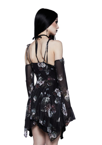 F is For Fairies™ Handkerchief Dress - Dark Floral