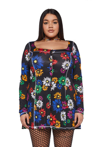 Plus Botanic Bliss Mini Dress