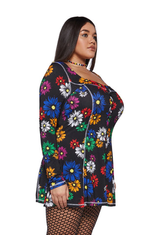 Plus Botanic Bliss Mini Dress