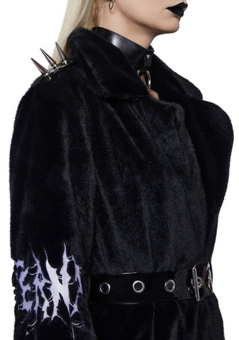 Nocturnal Nirvana Faux Fur Duster