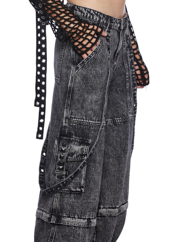 Dual Delight Convertible Jeans - Gray