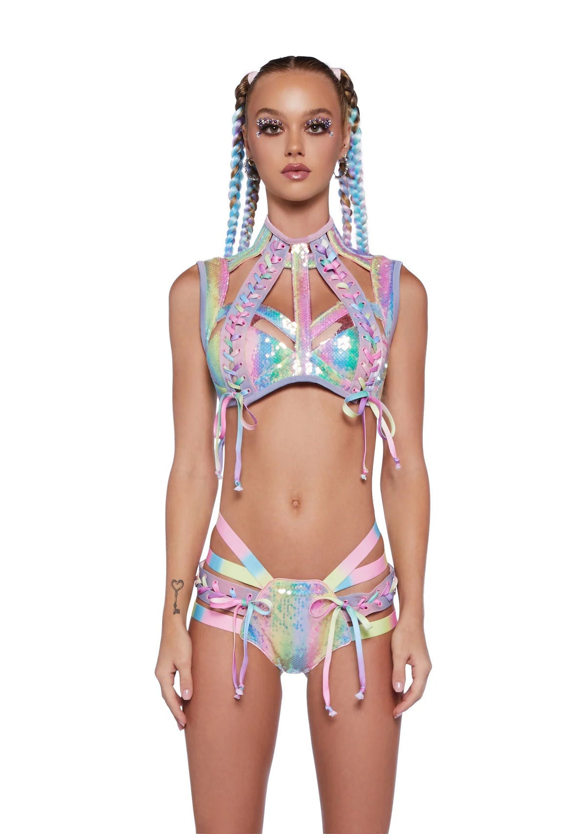 Rude Awakening Harness Bra Top - Fairy