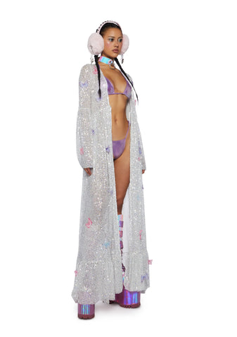 Electric Daze Sequin Duster - Butterfly Supreme