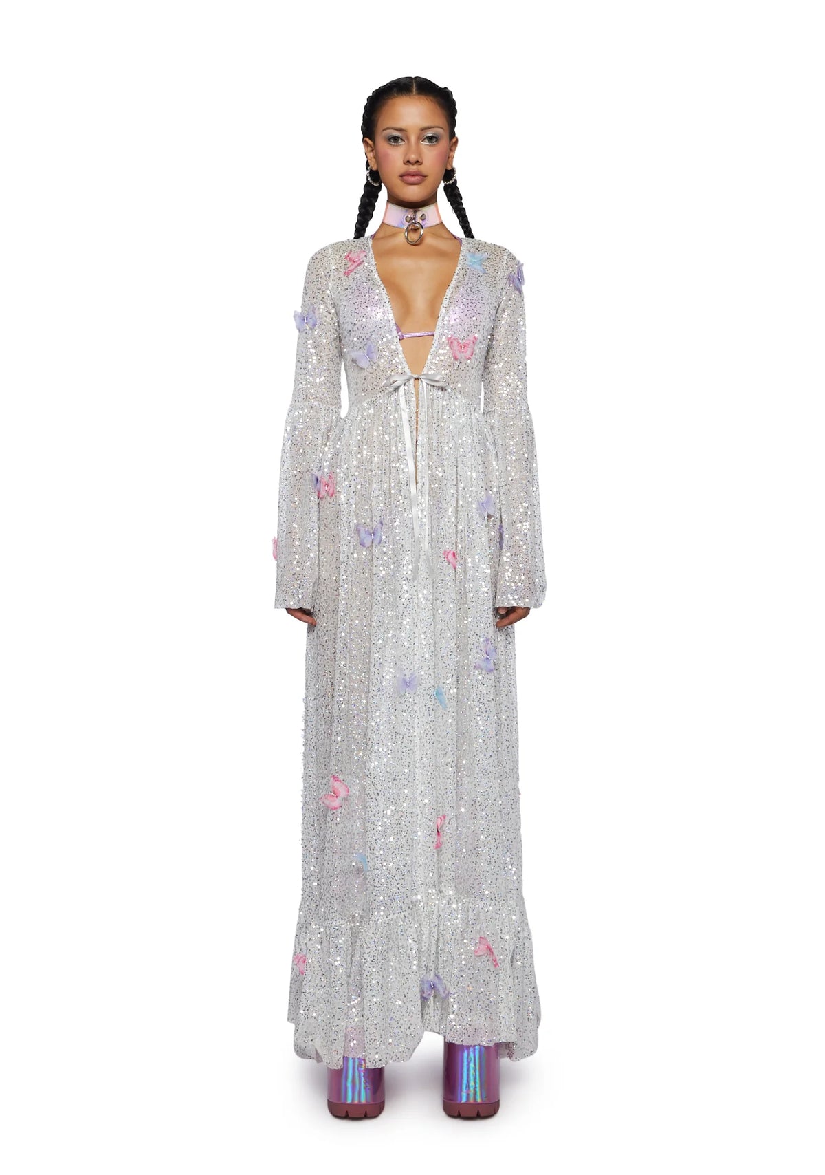 Electric Daze Sequin Duster - Butterfly Supreme