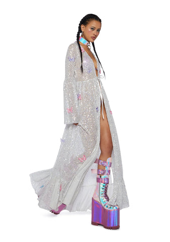 Electric Daze Sequin Duster - Butterfly Supreme