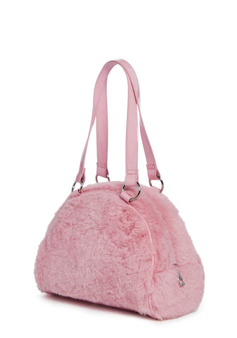 Spectrum Creamsicle Faux Fur Handbag