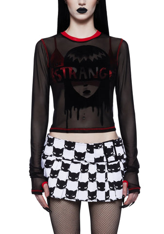 Peculiar Girl Mesh Top