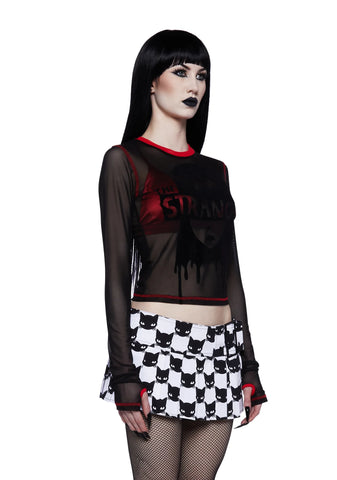 Peculiar Girl Mesh Top
