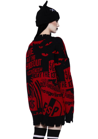 Underground Rockstar Intarsia Sweater