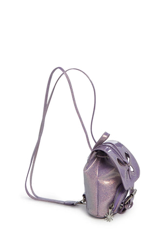 Feeling Good Butterfly Backpack - Purple Glitter