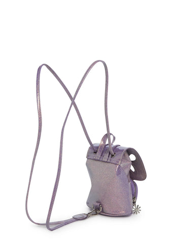 Feeling Good Butterfly Backpack - Purple Glitter
