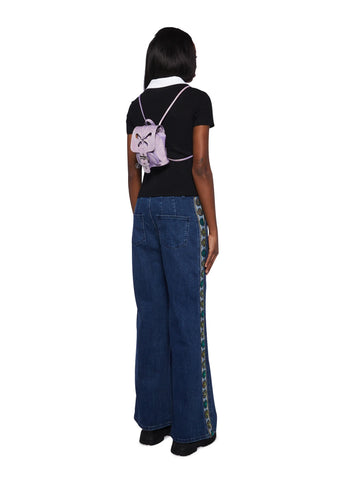 Feeling Good Butterfly Backpack - Purple Glitter