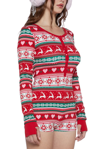 Snowy Soiree Knit Romper