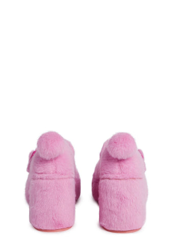 Love Alot Platform Mary Janes- Pink