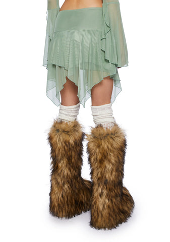 Wild Attraction Mesh Mini Skirt- Green