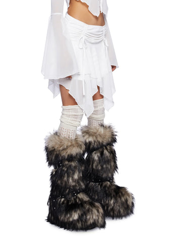 Wild Attraction Mesh Mini Skirt- Off White