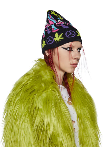 Trippy Wonders Intarsia Beanie