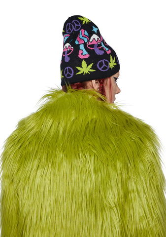 Trippy Wonders Intarsia Beanie