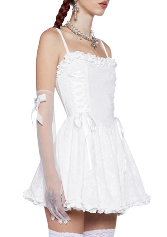 Sweet Icing Corset Dress - White