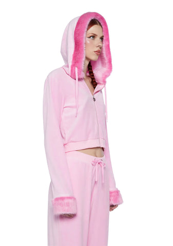 Gumdrop Crush Velour Hoodie