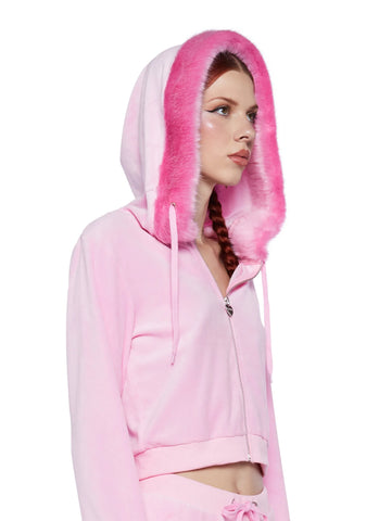 Gumdrop Crush Velour Hoodie