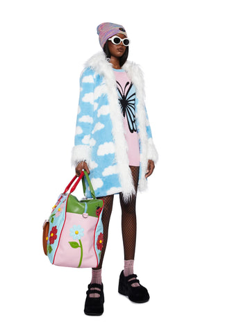 Dreamscape Love Faux Fur Coat