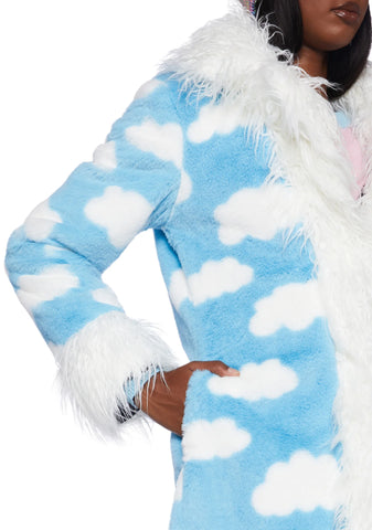 Dreamscape Love Faux Fur Coat