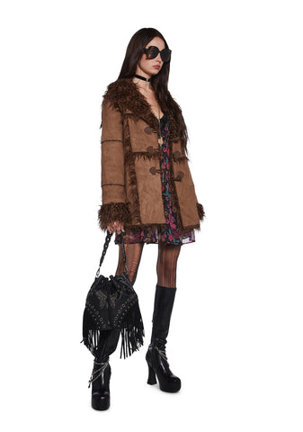 Secret Of Patience Toggle Jacket - Brown