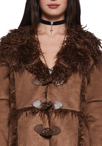 Secret Of Patience Toggle Jacket - Brown