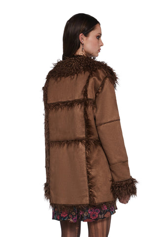 Secret Of Patience Toggle Jacket - Brown