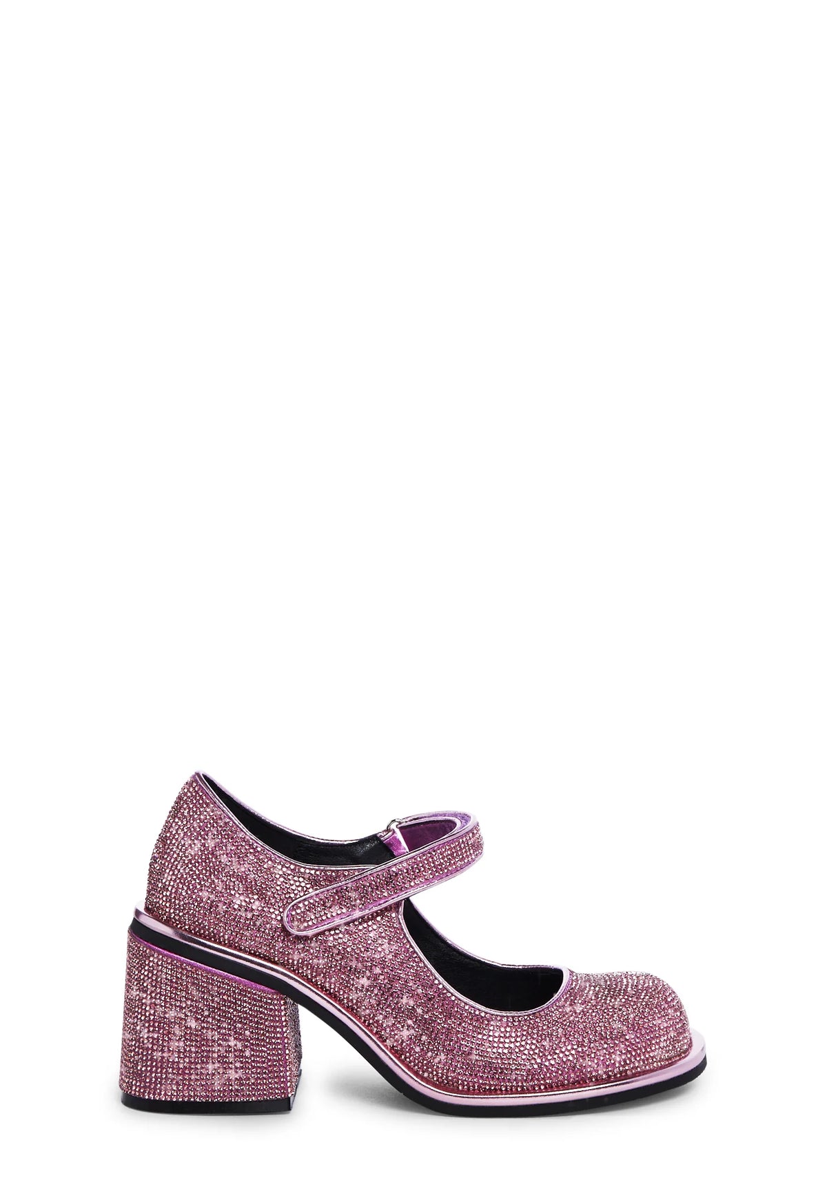 Desire Me Rhinestone Mary Janes - Pink